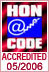 Guarnizione di accreditamento di HONcode.